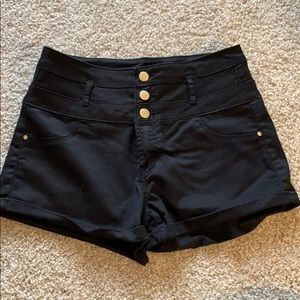 Black high waisted shorts